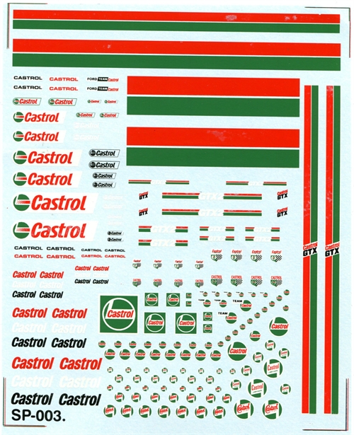 DMC Decals SP-003 Castrol 1/24 - 1/32 - 1/43